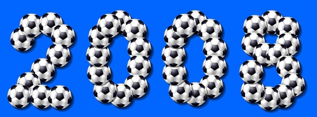 2008 fussbälle blau