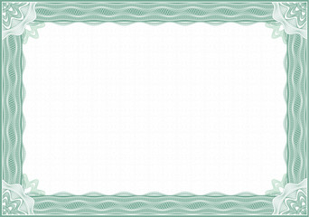 Classic guilloche border for diploma or certificate / A4 