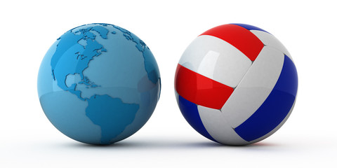Naklejka premium World wide volleyball