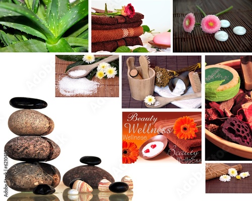 "Wellness Collage Karte " Stockfotos und lizenzfreie Bilder auf Fotolia