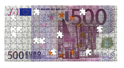 One banknote 500 euro