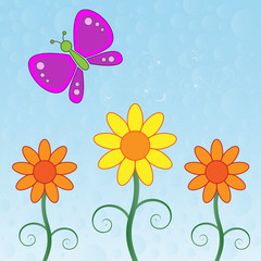 Happy Flowers Background