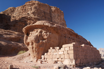 Jordan - Wadi Rum Rock Desert  ruins