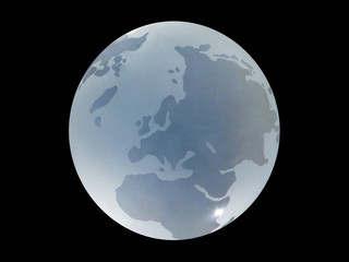 Planète Terre continent europe noir