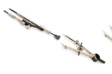 Fototapeta premium series object on white - tool - draftsman's instrument