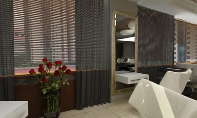 modern interior 3D computer rendering