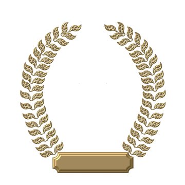 lorbeerkranz gold blanko