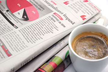 newspaper coffee
