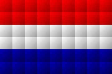 Flag of the Netherlands in red, white and blue
