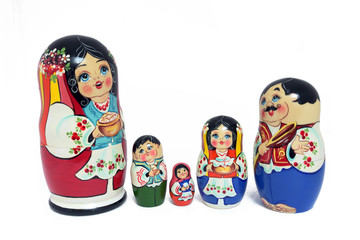 Russian Dolls family - isolated
