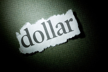 Headline Dollar, concept of finance Solution or Problem