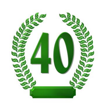 lorbeerkranz gr&uuml;n 40 jahre