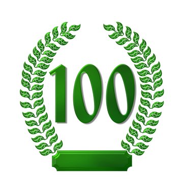 lorbeerkranz gr&uuml;n 100 jahre
