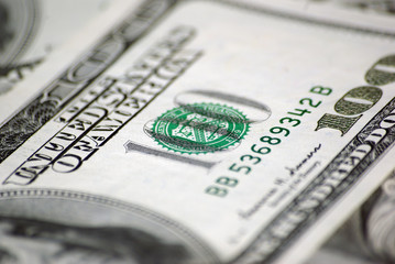 Hundred dollars closeup