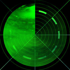 Green radar screen