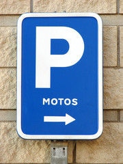sign and the index of parking