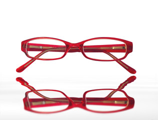 red glasses