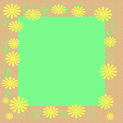 yellow daisy frame
