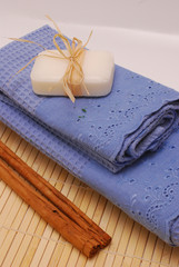 SPA soap and towels