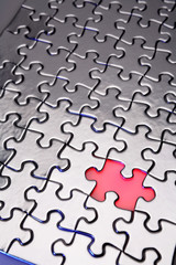 Fototapeta premium Piece missing from jigsaw puzzle