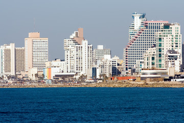 Tel Aviv - View of the beach from Jaffa.