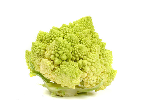green romanesco cauliflower i background