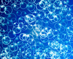 Bubbles on light blue background