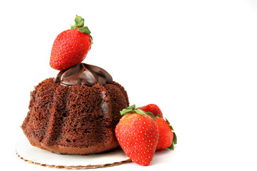 Cake and Strawberries