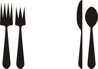 siluetas de cubiertos