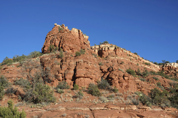 Fototapeta premium The bright red cliffs of Sedona, Arizona.