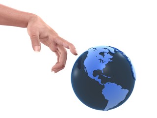 hand und globus