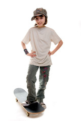 Fototapeta premium Girl on a skateboard