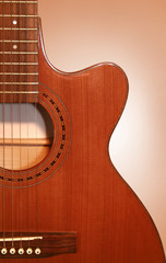 Very beautiful acoustic guitar. A fragment