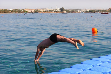 Plunger in the sea, Egypt