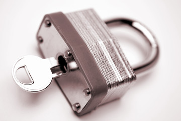 Padlock and key