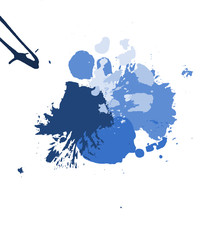 vector serie - blue splatter