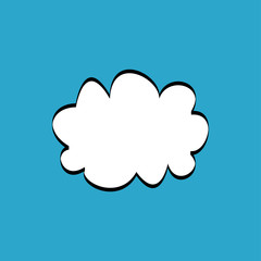 petit nuage dans ciel bleu