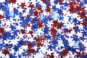 Star shaped confetti - perfect as a 4th of july background