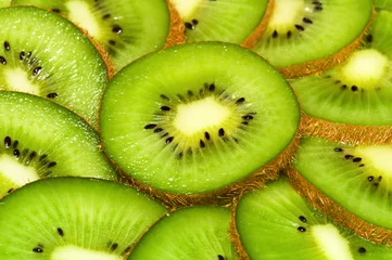 Photo sur Plexiglas Tranches de fruits papier peint tranches de kiwi