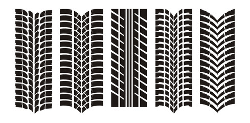 Vector image of car tyre prints © Lookinout