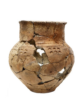 Ancient prehistoric broken pot