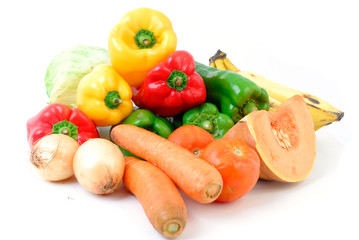 Fresh Fruits and vegetables from the market .
