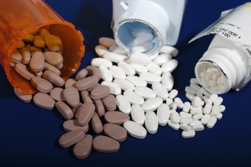 Blood Pressure and Cholesterol medicines. Shallow DOF