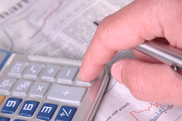 Chart of stock market performance. 