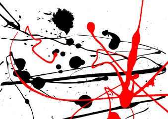 vector serie - red and black splatters 