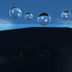 Glas Kugeln am Himmel