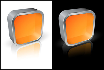 Icone de métal et de verre avec reflets