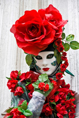 Rose Mask, Venice, Carnival 2008.