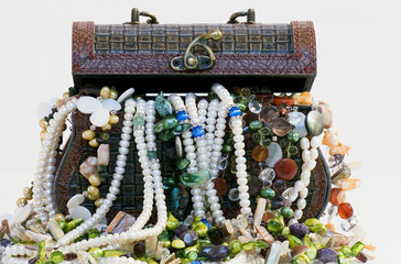 Chest full of jewelry treasures