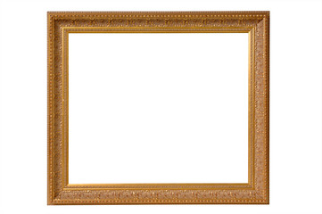 Gold Picture Frame on White